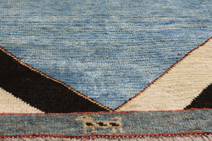 4 x 6 - Light Blue Vintage Gabbeh Rug - 61511