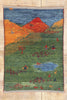 3 x 5 - Green Vintage Gabbeh Rug - 61512