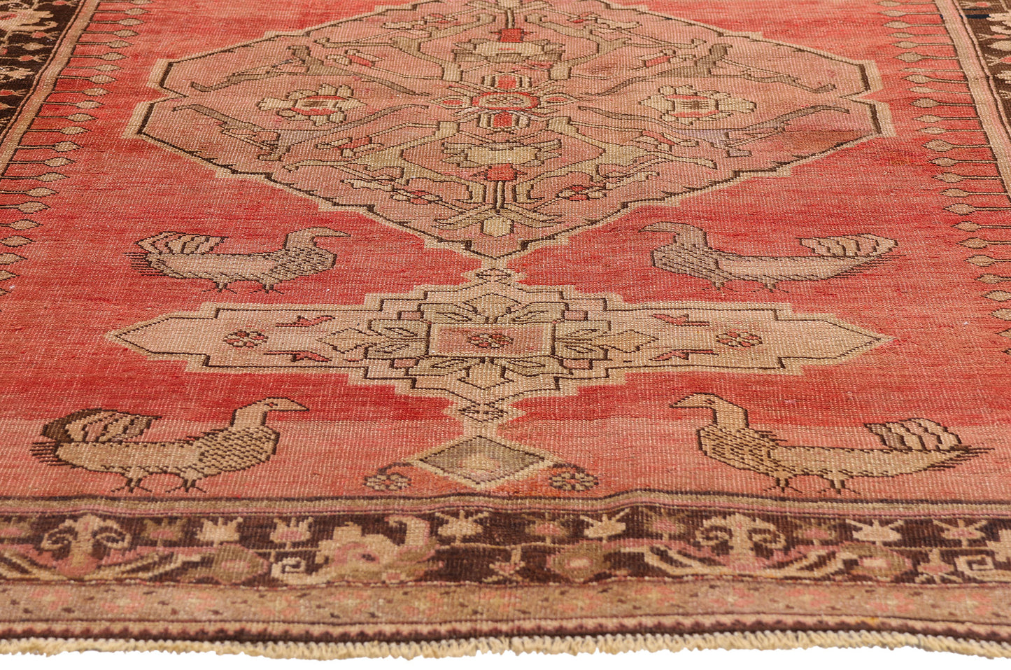 4 x 6 - Orange Antique Karabakh Rug - 61513