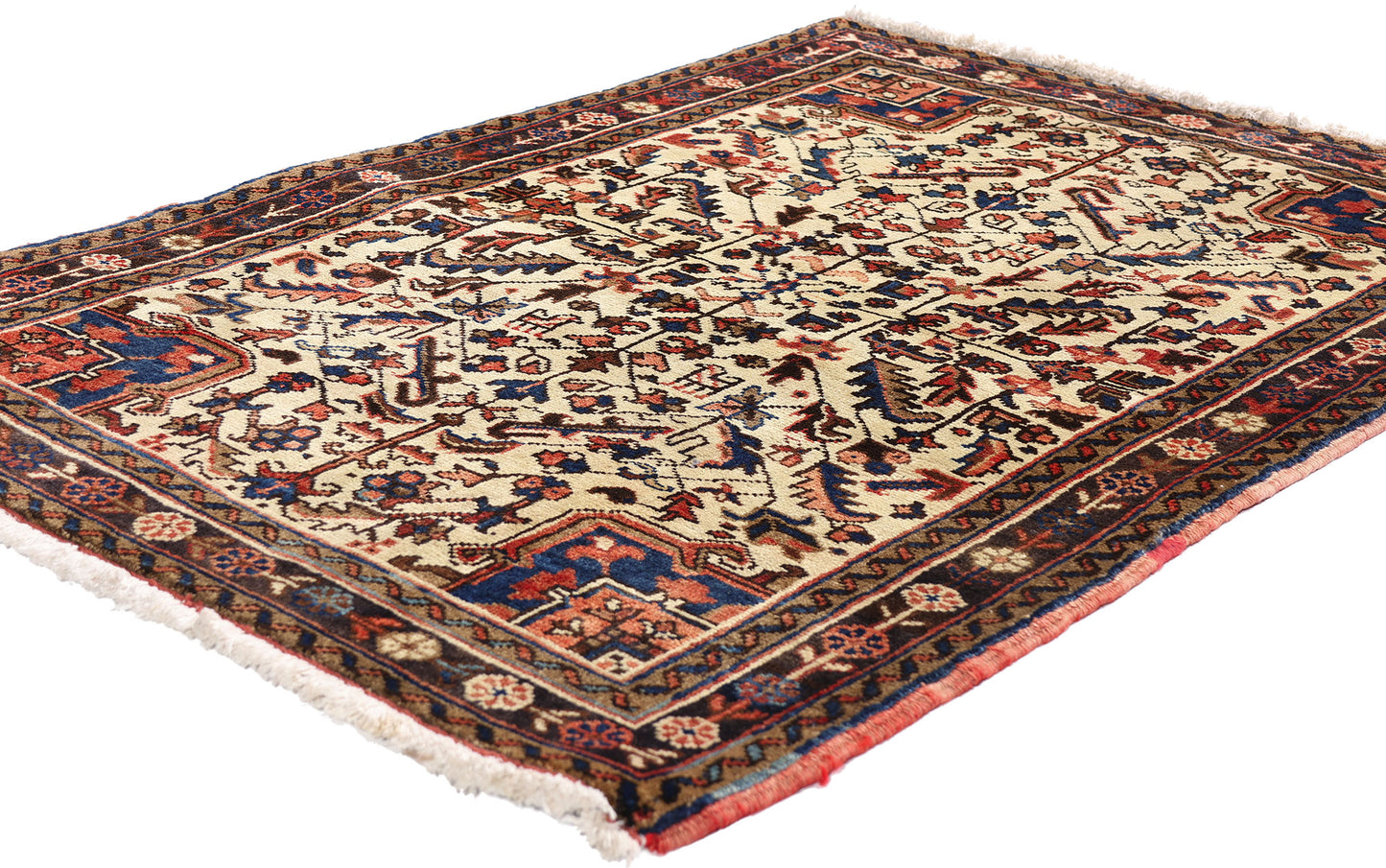3 x 4 - Ivory Vintage Heriz Rug - 61515