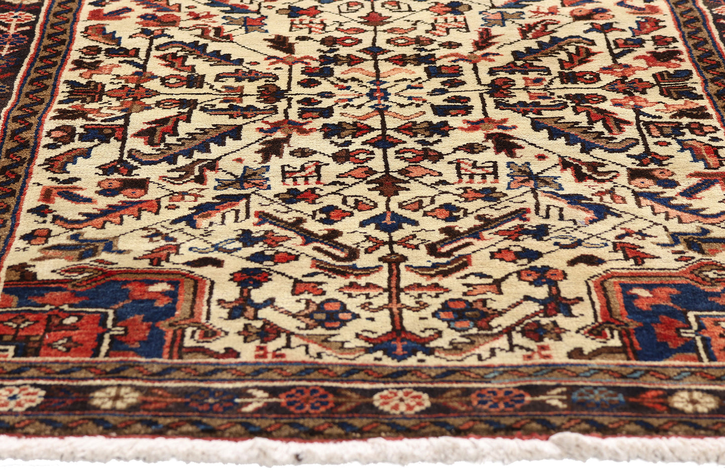 3 x 4 - Ivory Vintage Heriz Rug - 61515