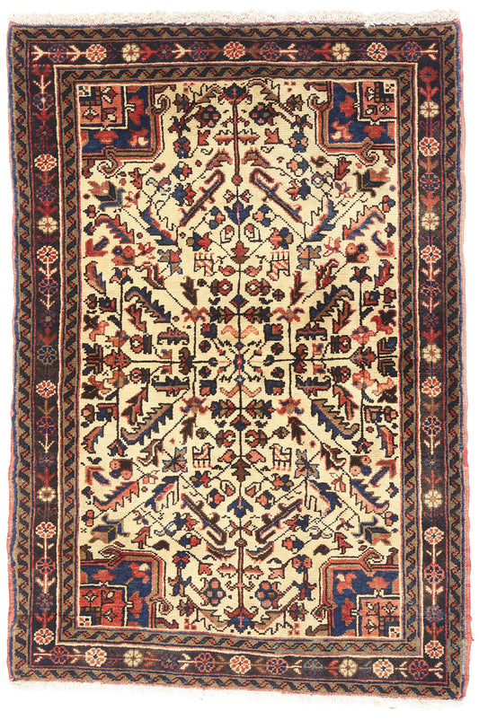 3 x 4 - Ivory Vintage Heriz Rug - 61515