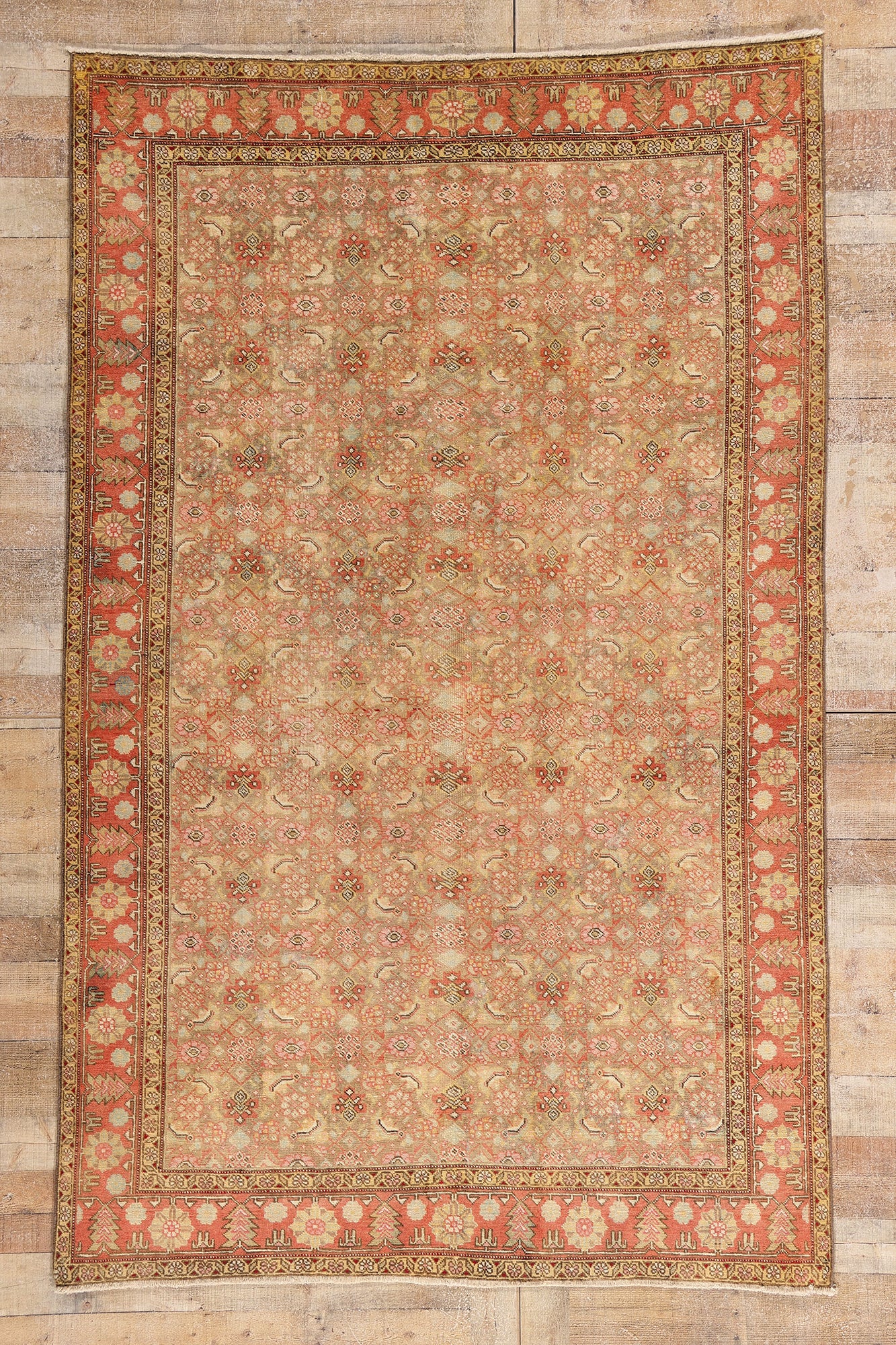 5 x 9 - Gray Antique Tabriz Rug - 61524