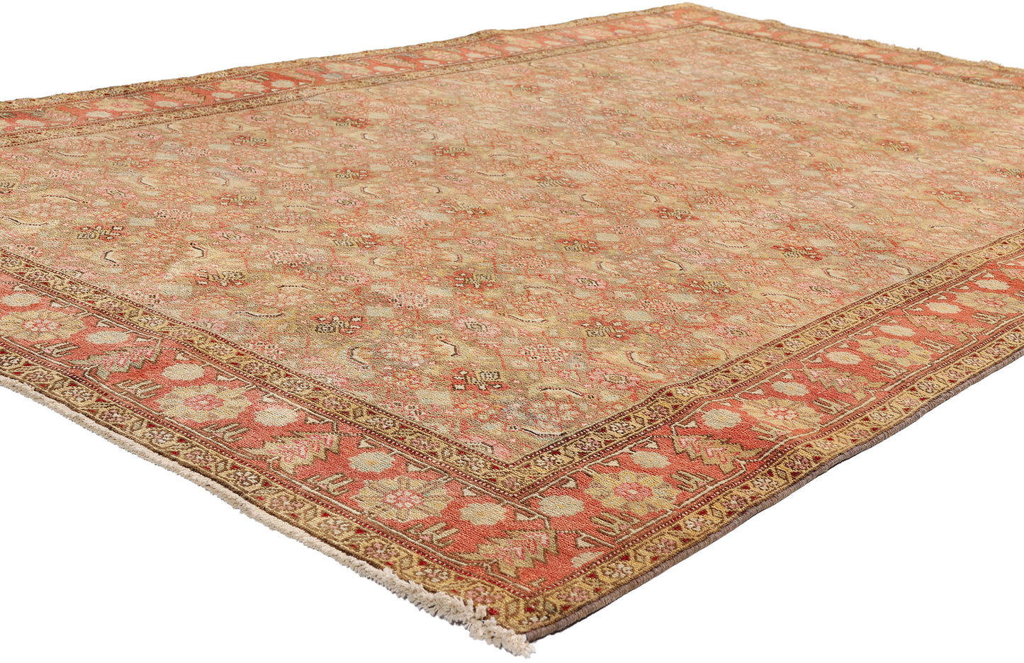 5 x 9 - Gray Antique Tabriz Rug - 61524
