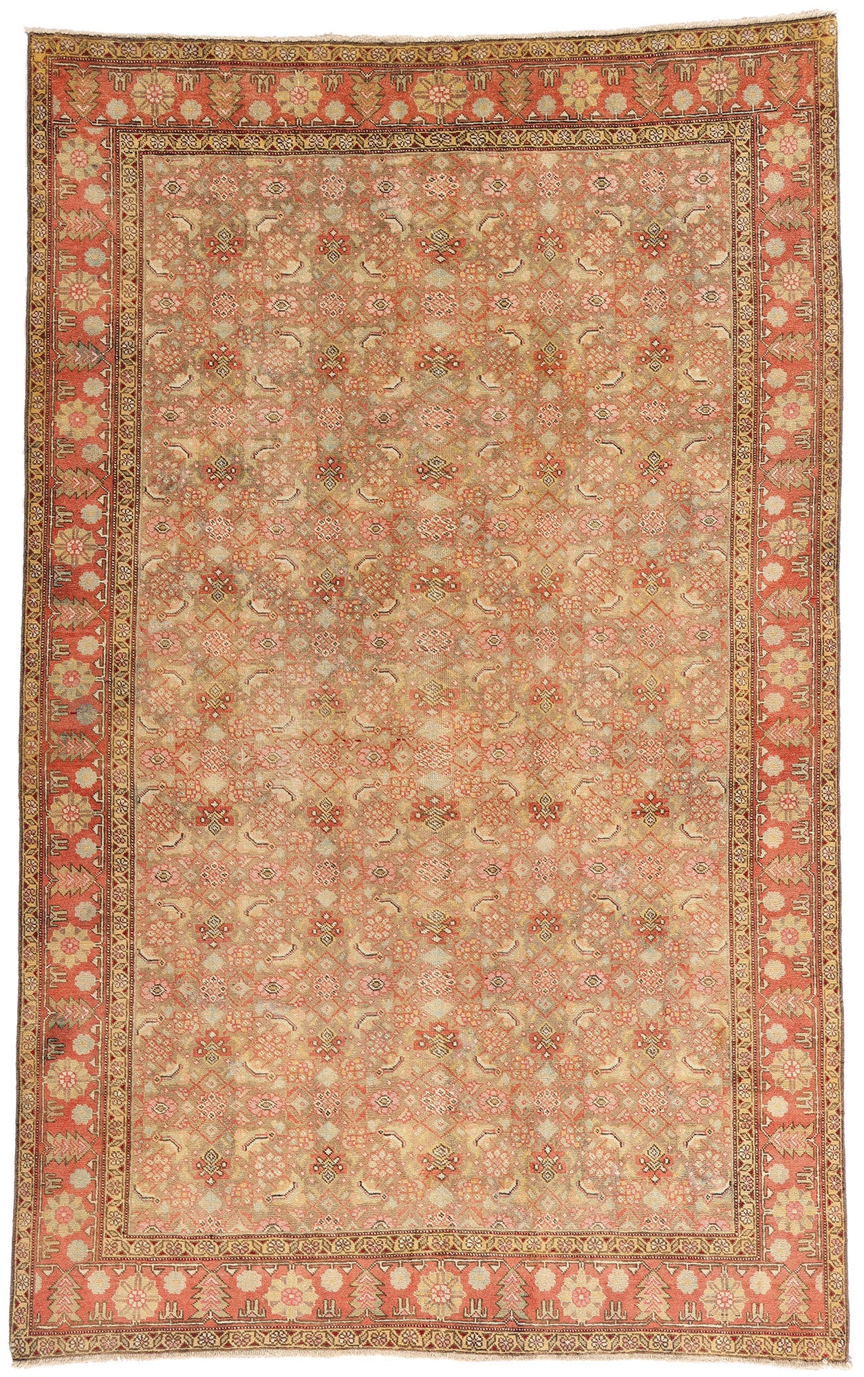 5 x 9 - Gray Antique Tabriz Rug - 61524