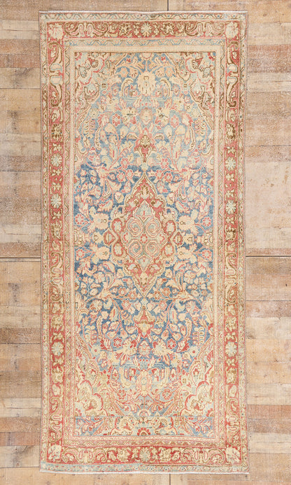 4 x 9 Blue Antique Persian Mahal Rug 61526