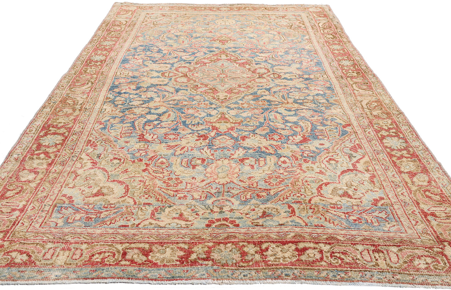 4 x 9 Blue Antique Persian Mahal Rug 61526