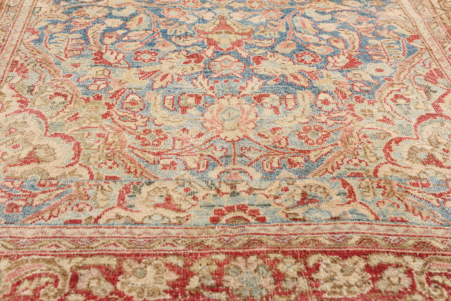 4 x 9 Blue Antique Persian Mahal Rug 61526