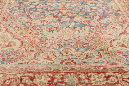 4 x 9 Blue Antique Persian Mahal Rug 61526