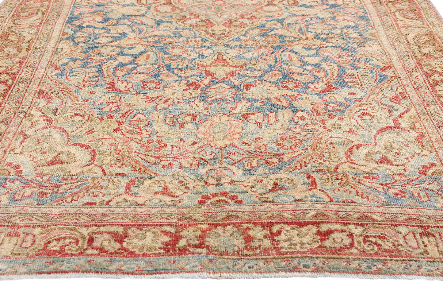 4 x 9 Blue Antique Persian Mahal Rug 61526