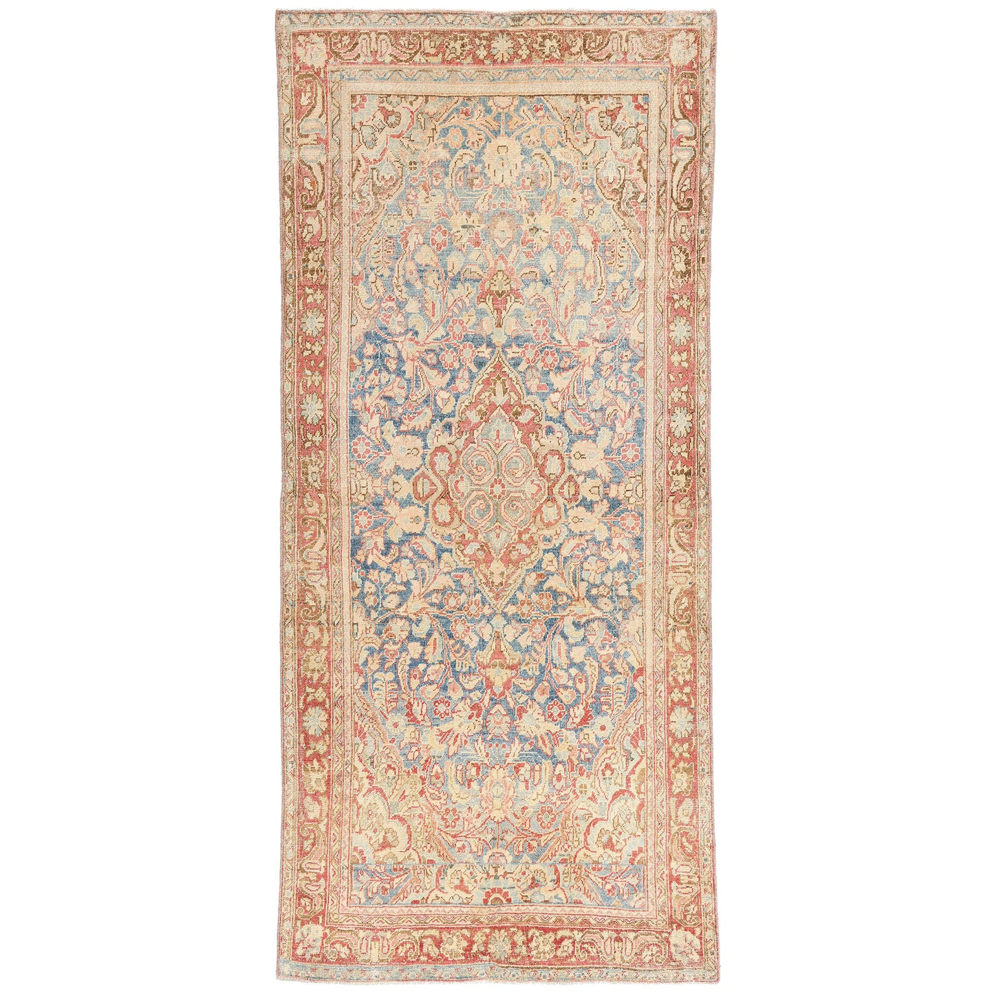 4 x 9 Blue Antique Persian Mahal Rug 61526