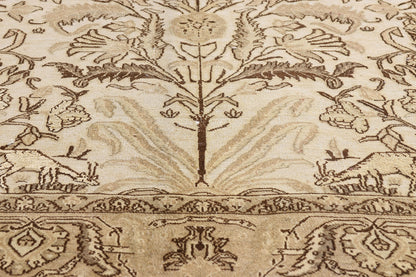 4 x 7 - Ivory Vintage Qum Rug - 61527