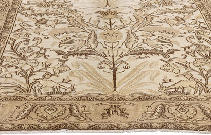 4 x 7 - Ivory Vintage Qum Rug - 61527