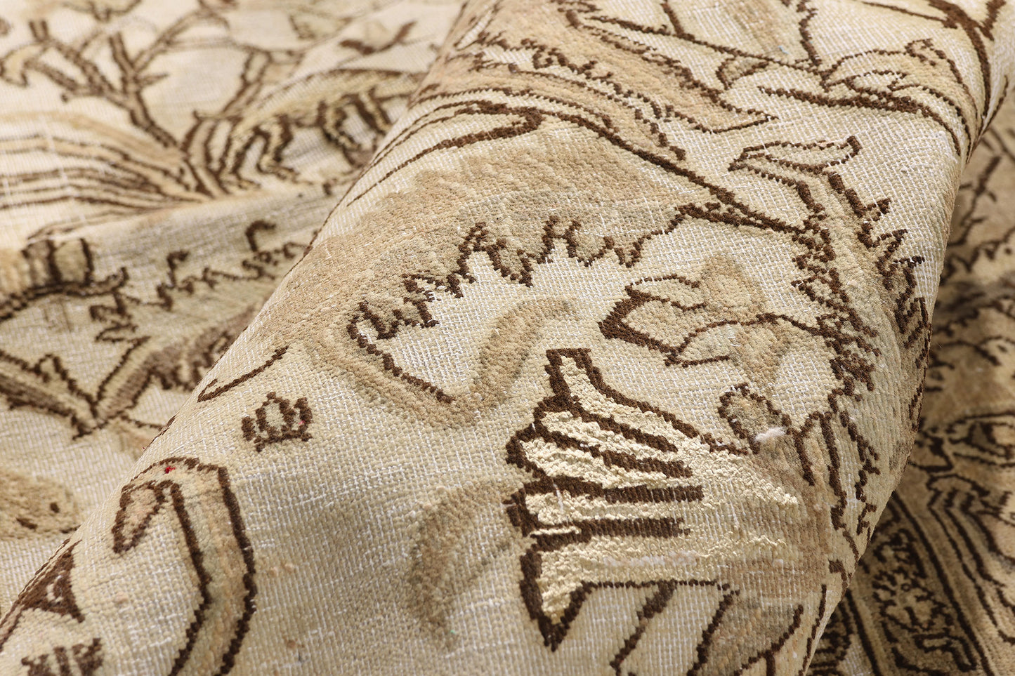 4 x 7 - Ivory Vintage Qum Rug - 61527