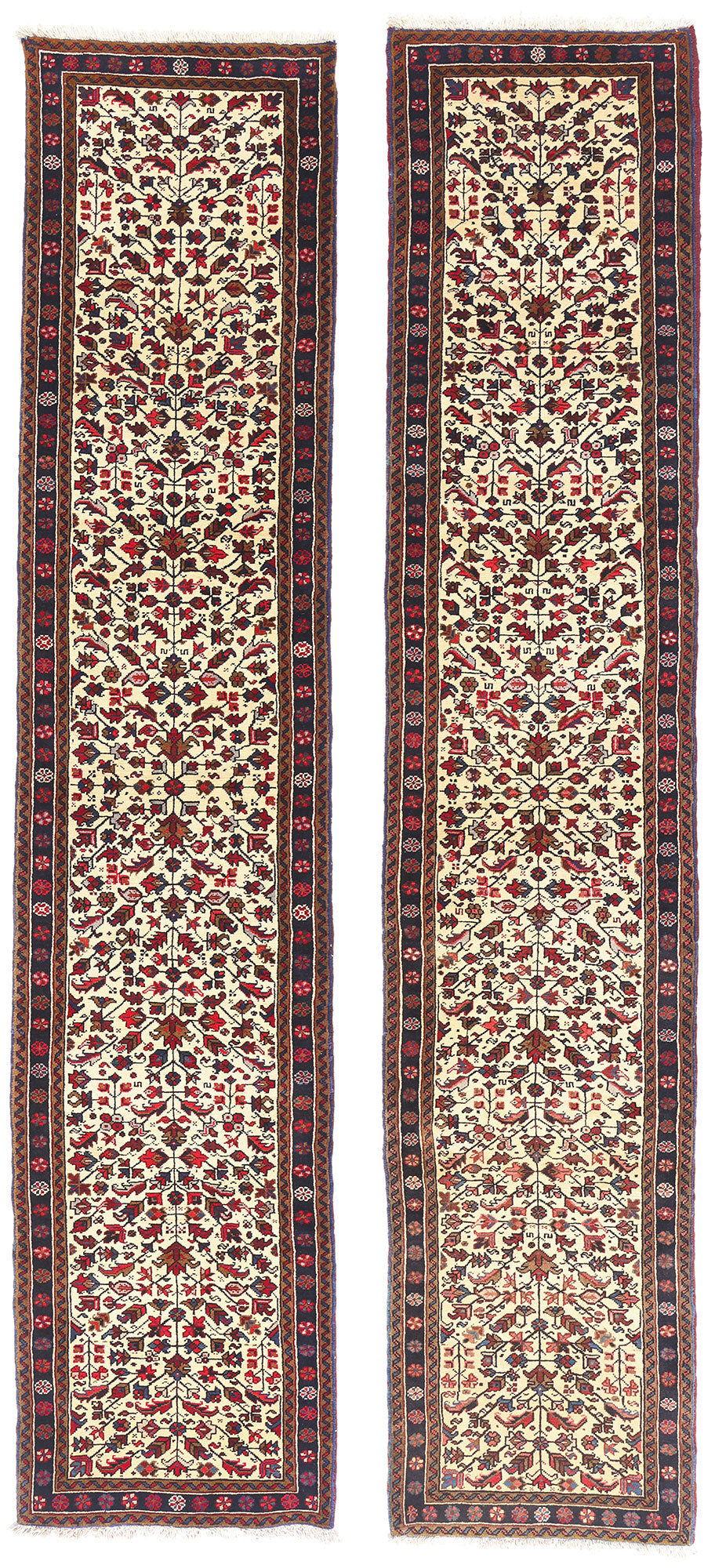 3 x 13 - Ivory Vintage Heriz Rug - 61532