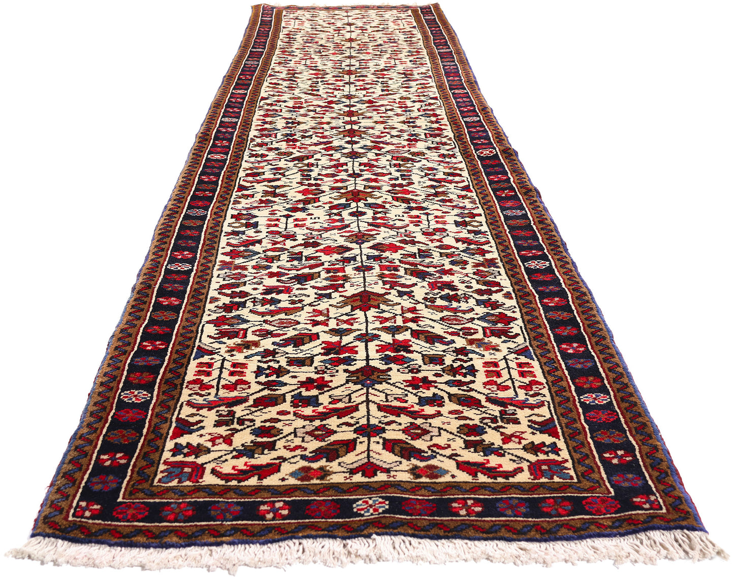 3 x 13 - Ivory Vintage Heriz Rug - 61532