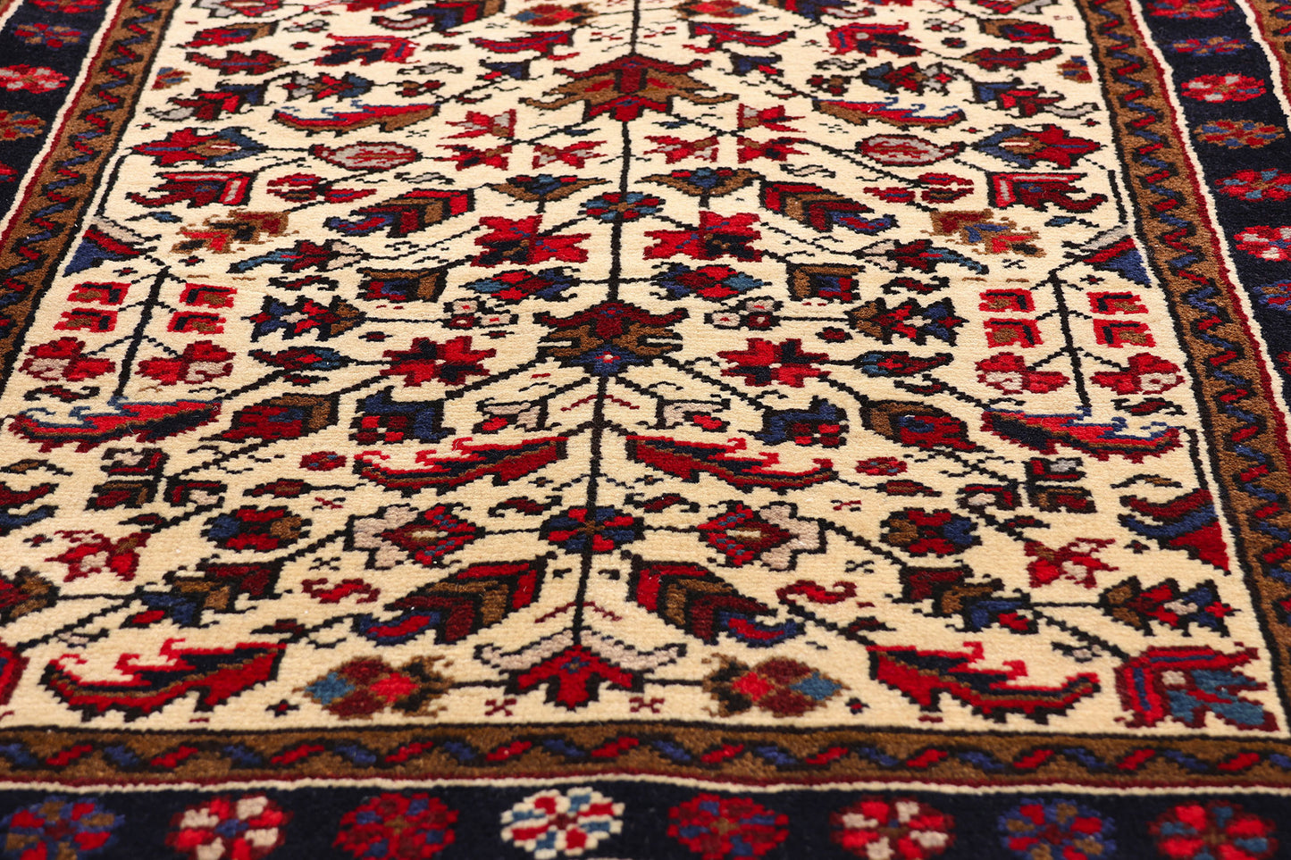 3 x 13 - Ivory Vintage Heriz Rug - 61532