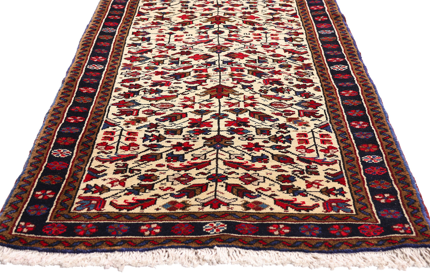 3 x 13 - Ivory Vintage Heriz Rug - 61532