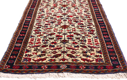 3 x 13 - Ivory Vintage Heriz Rug - 61532