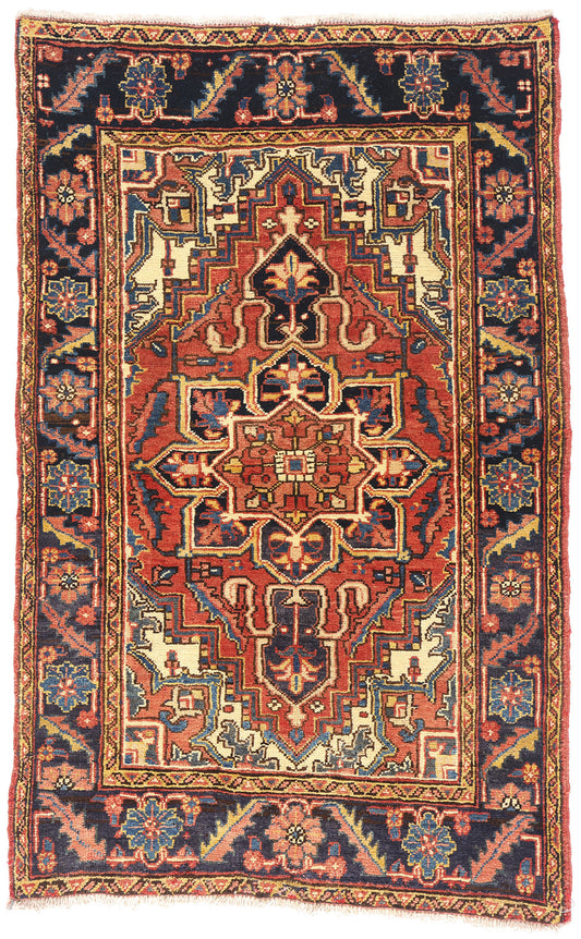 3 x 4 - Rust Vintage Heriz Rug - 61533