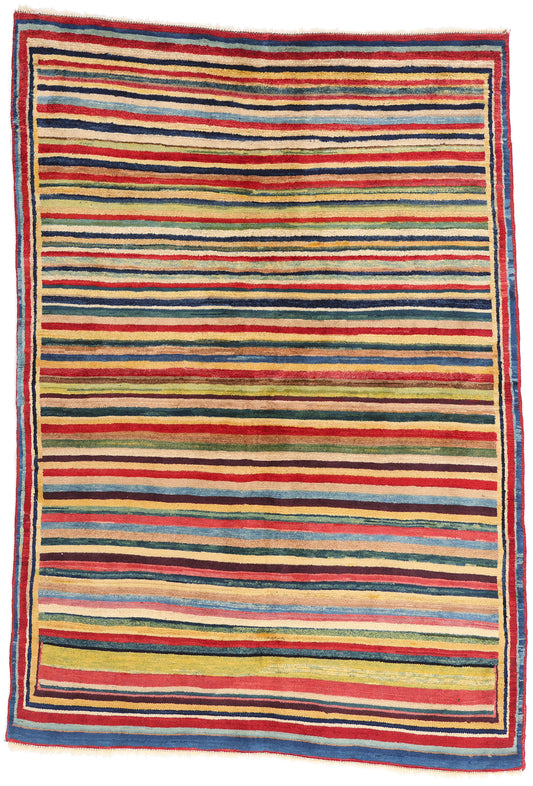 5 x 6 - Multicolor Vintage Gabbeh Rug - 61534