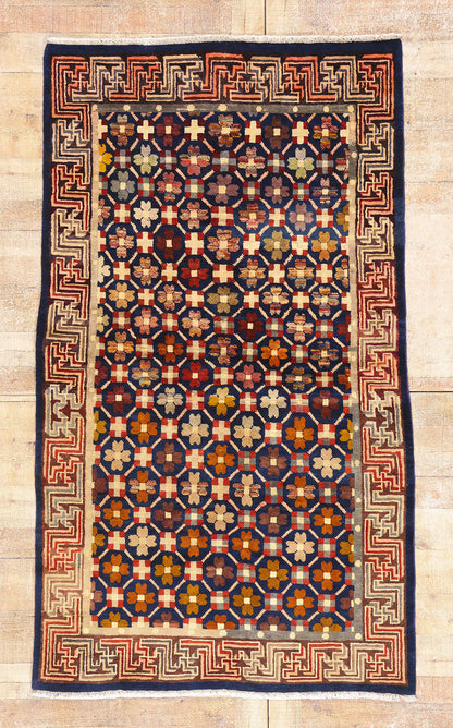 4 x 7 - Navy Blue Antique Peking Rug - 61535