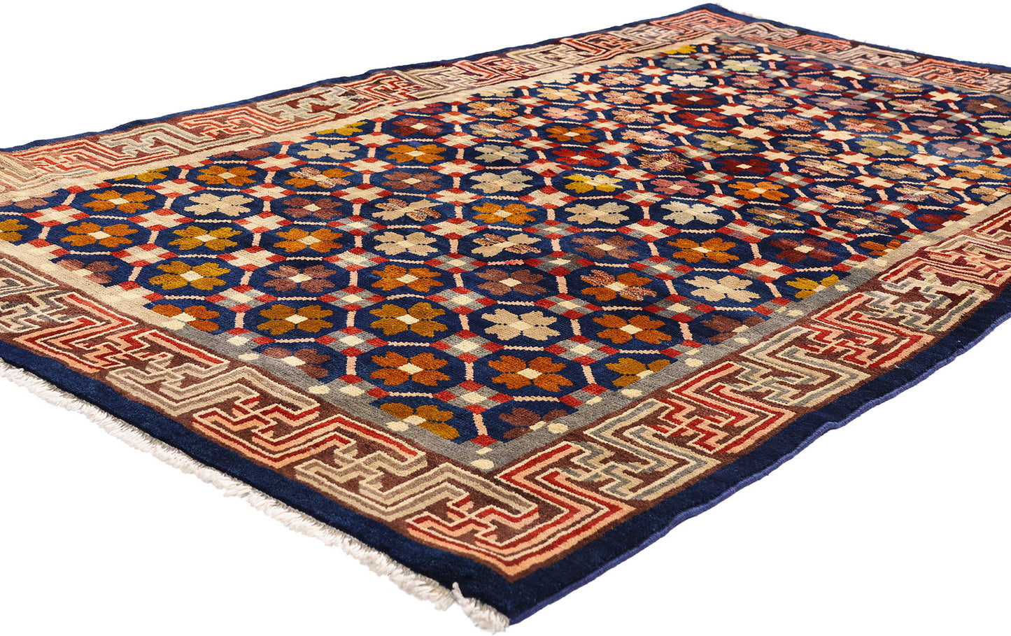 4 x 7 - Navy Blue Antique Peking Rug - 61535