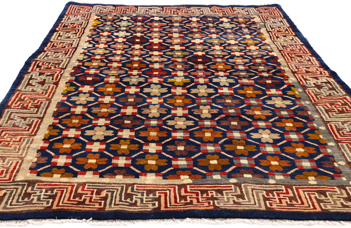 4 x 7 - Navy Blue Antique Peking Rug - 61535