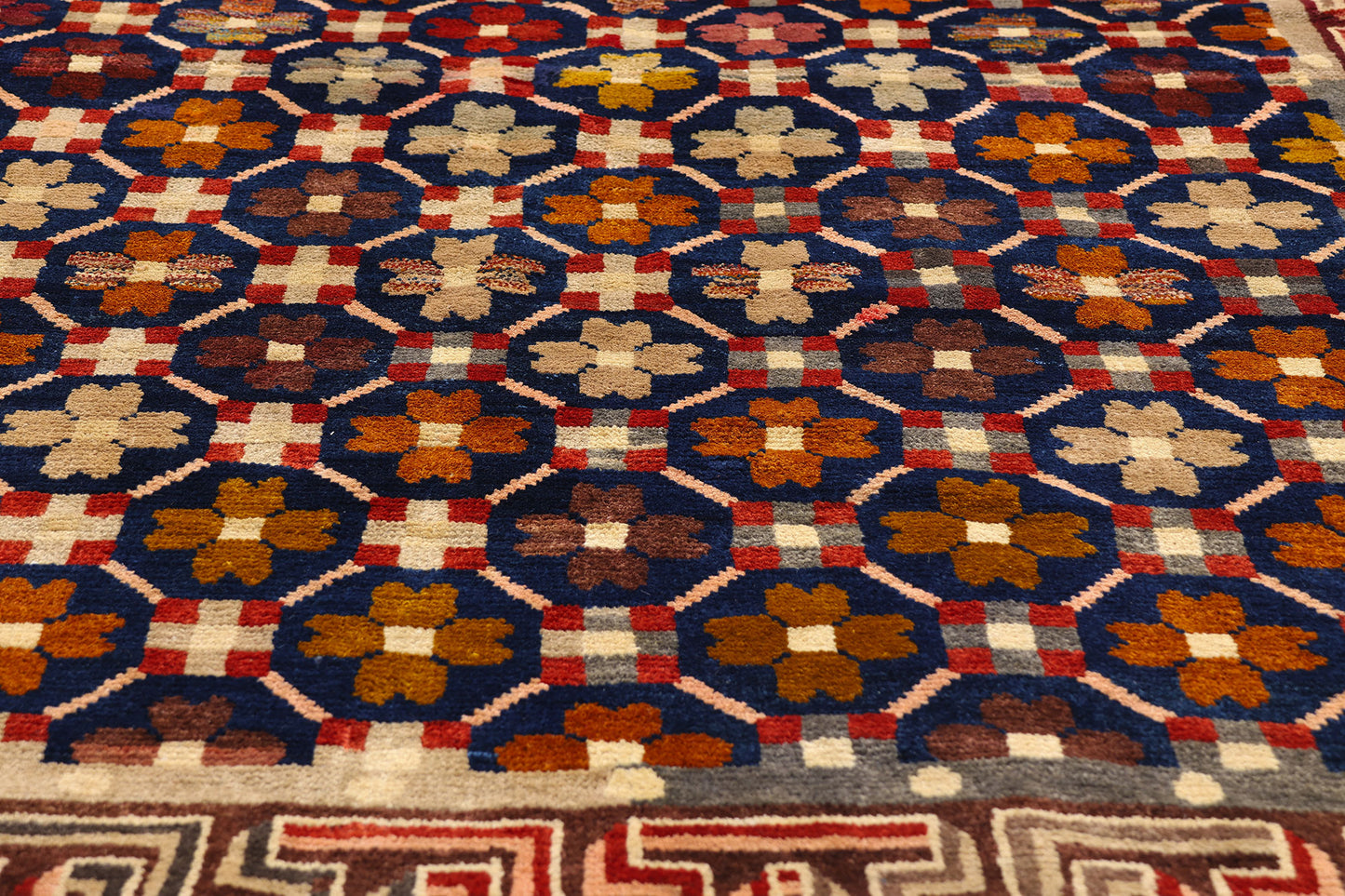 4 x 7 - Navy Blue Antique Peking Rug - 61535