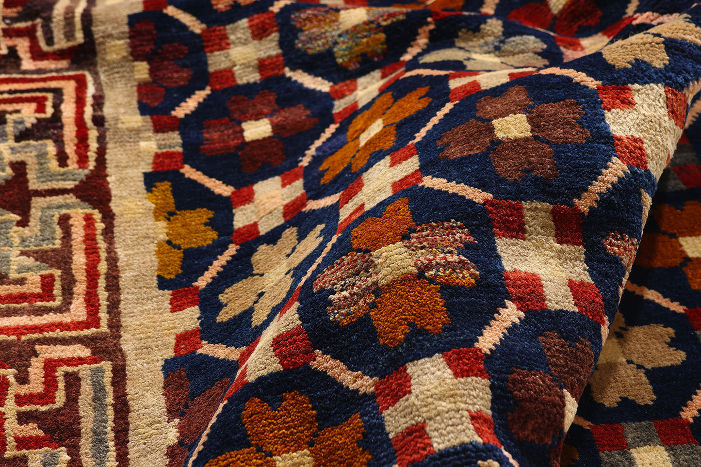 4 x 7 - Navy Blue Antique Peking Rug - 61535