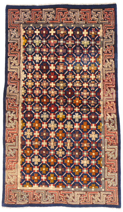 4 x 7 - Navy Blue Antique Peking Rug - 61535