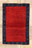 3 x 4 - Red Vintage Gabbeh Rug - 61536