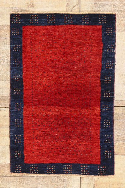 3 x 4 - Red Vintage Gabbeh Rug - 61536