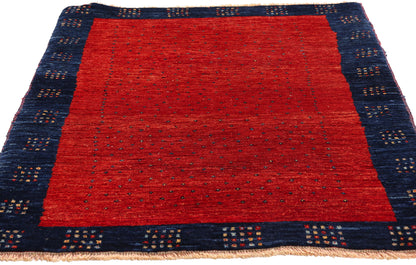3 x 4 - Red Vintage Gabbeh Rug - 61536