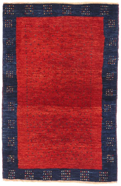 3 x 4 - Red Vintage Gabbeh Rug - 61536