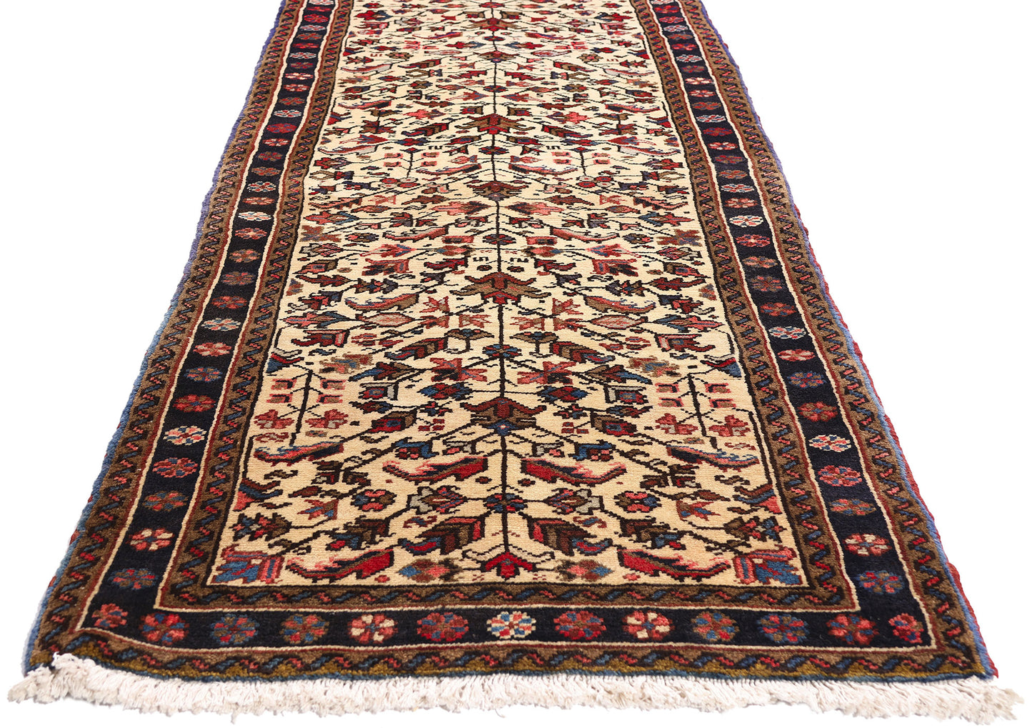 3 x 13 - Ivory Vintage Heriz Rug - 61540