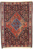 4 x 4 - Red Vintage Persian Bijar Rug - 70215