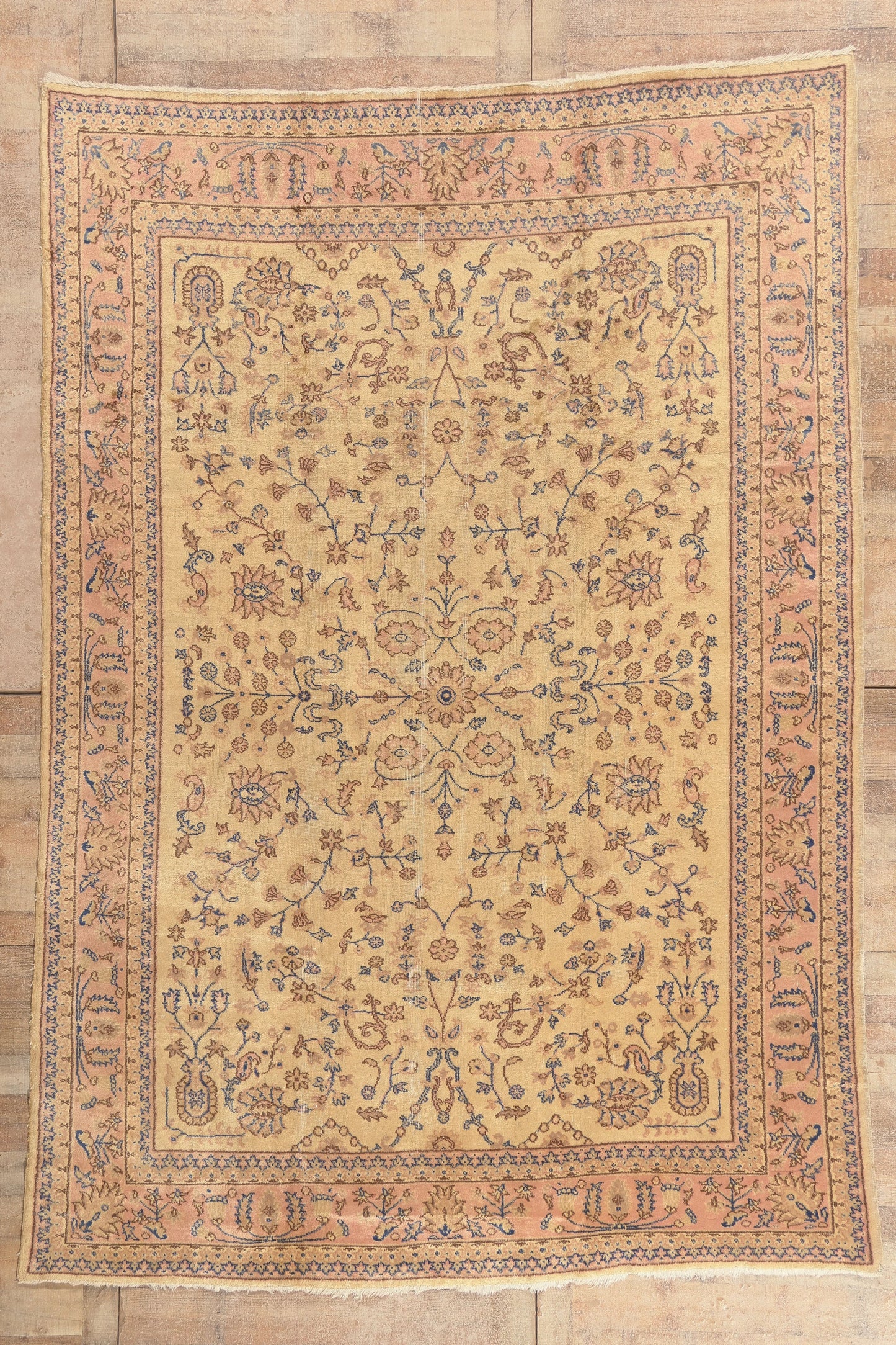 8 x 12 - Beige Vintage Turkish Sparta Rug - 70246