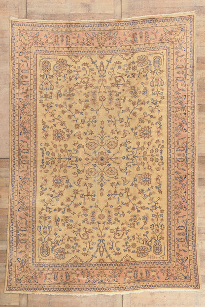 8 x 12 - Beige Vintage Turkish Sparta Rug - 70246