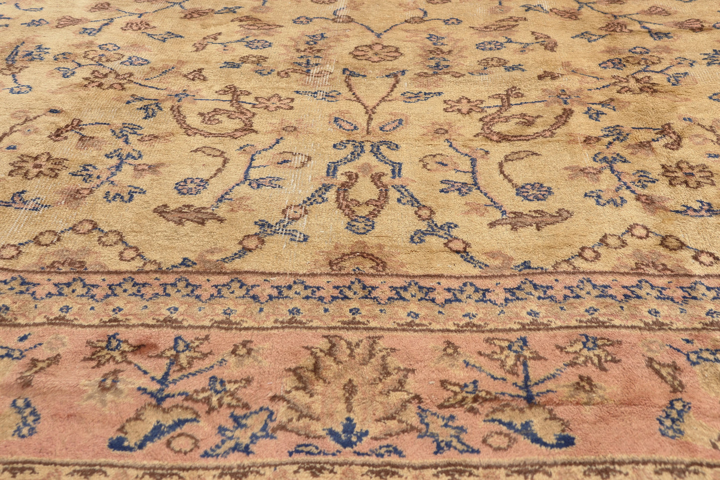 8 x 12 - Beige Vintage Turkish Sparta Rug - 70246