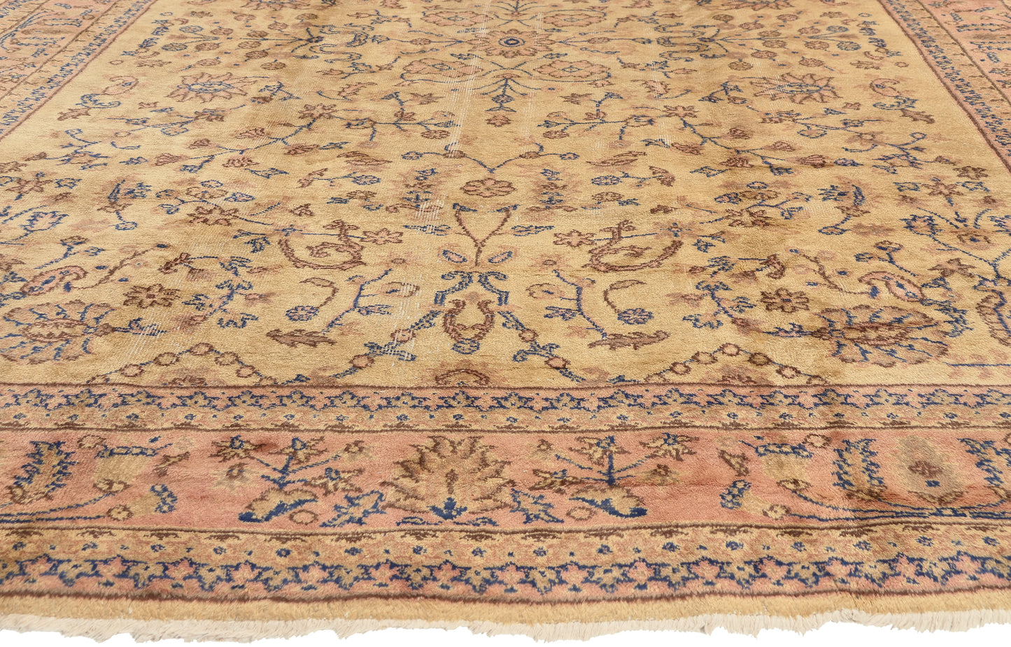 8 x 12 - Beige Vintage Turkish Sparta Rug - 70246
