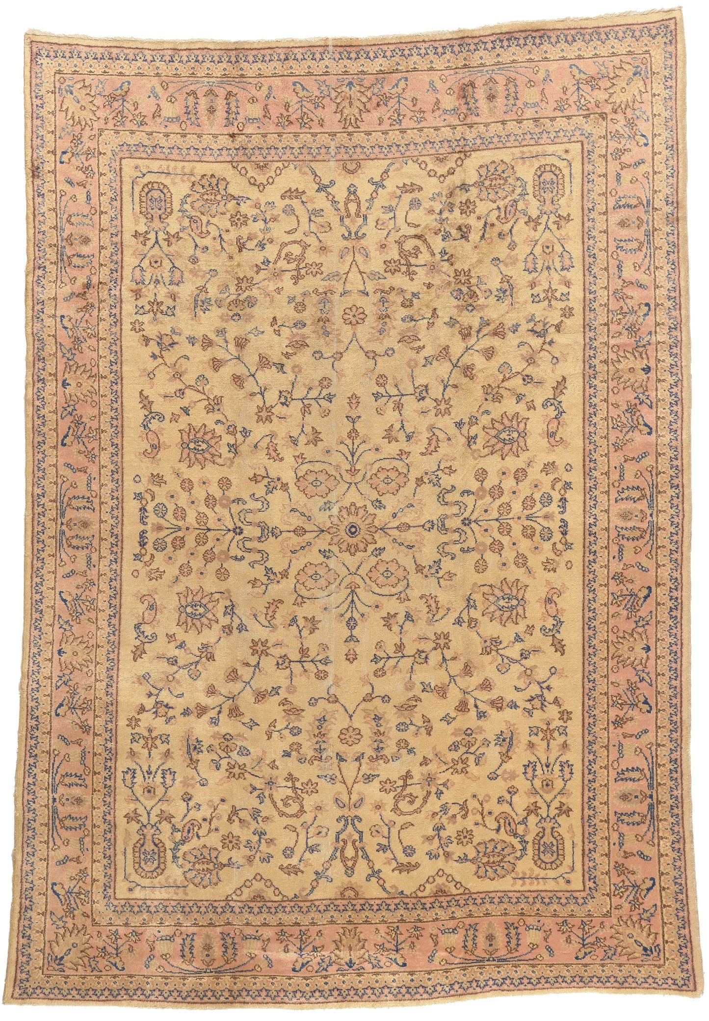8 x 12 - Beige Vintage Turkish Sparta Rug - 70246