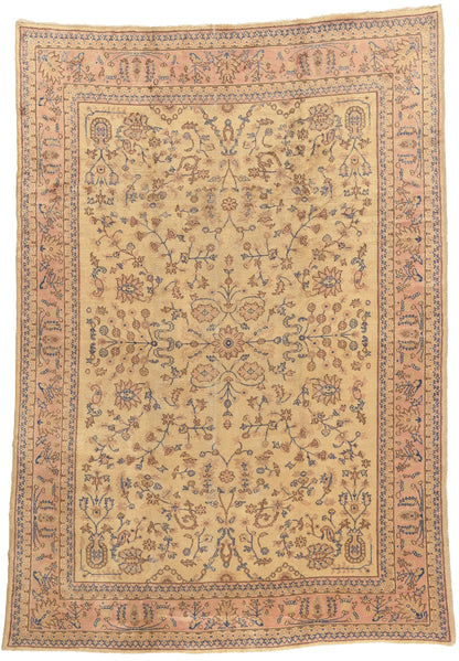 8 x 12 - Beige Vintage Turkish Sparta Rug - 70246