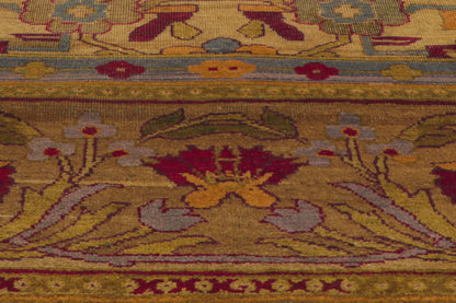 12 x 19 - Gold Antique Indian Agra Rug - 70247
