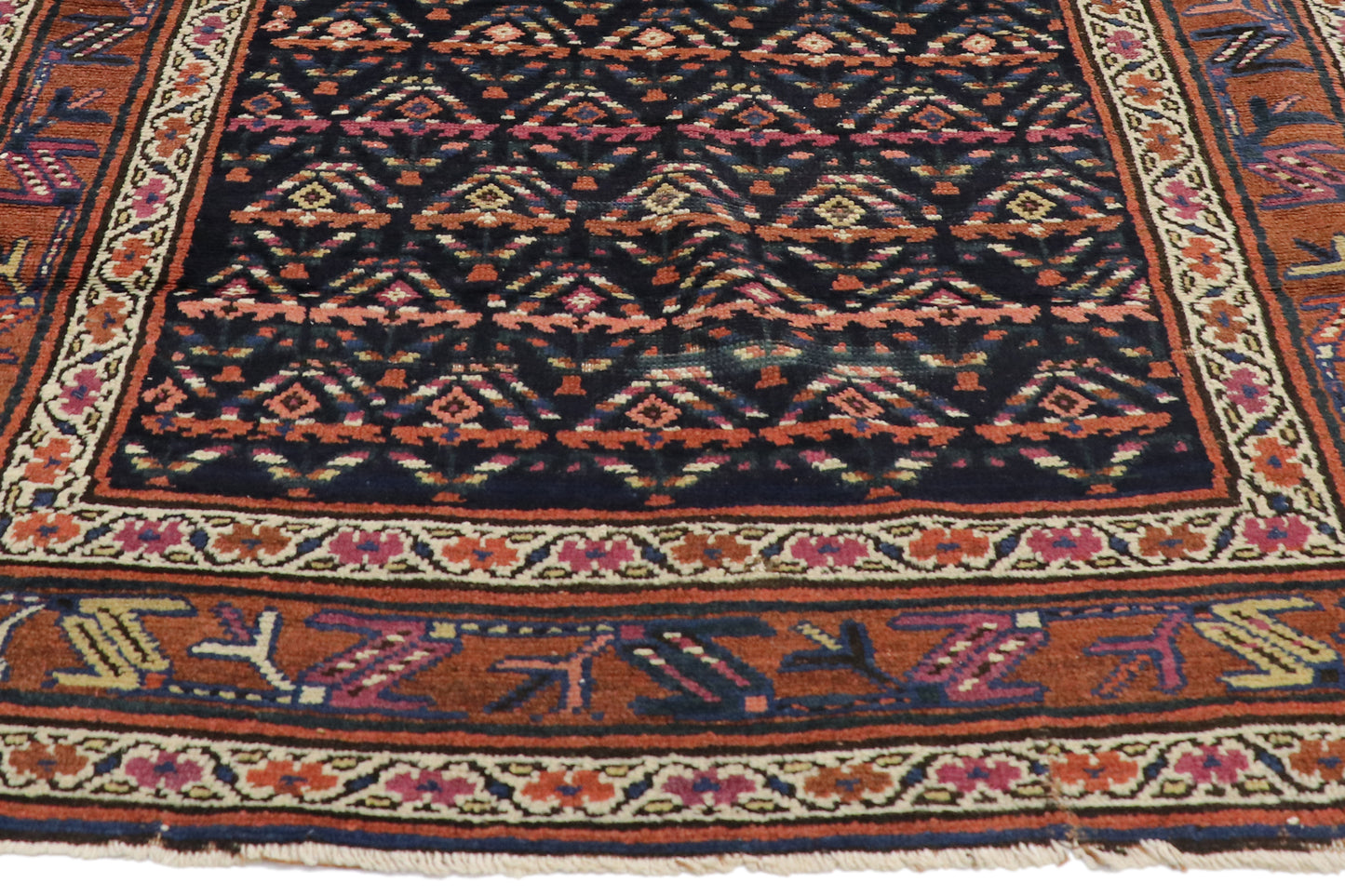 4 x 13 - Blue Antique Russian Rug - 70541
