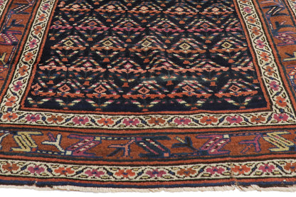 4 x 13 - Blue Antique Russian Rug - 70541