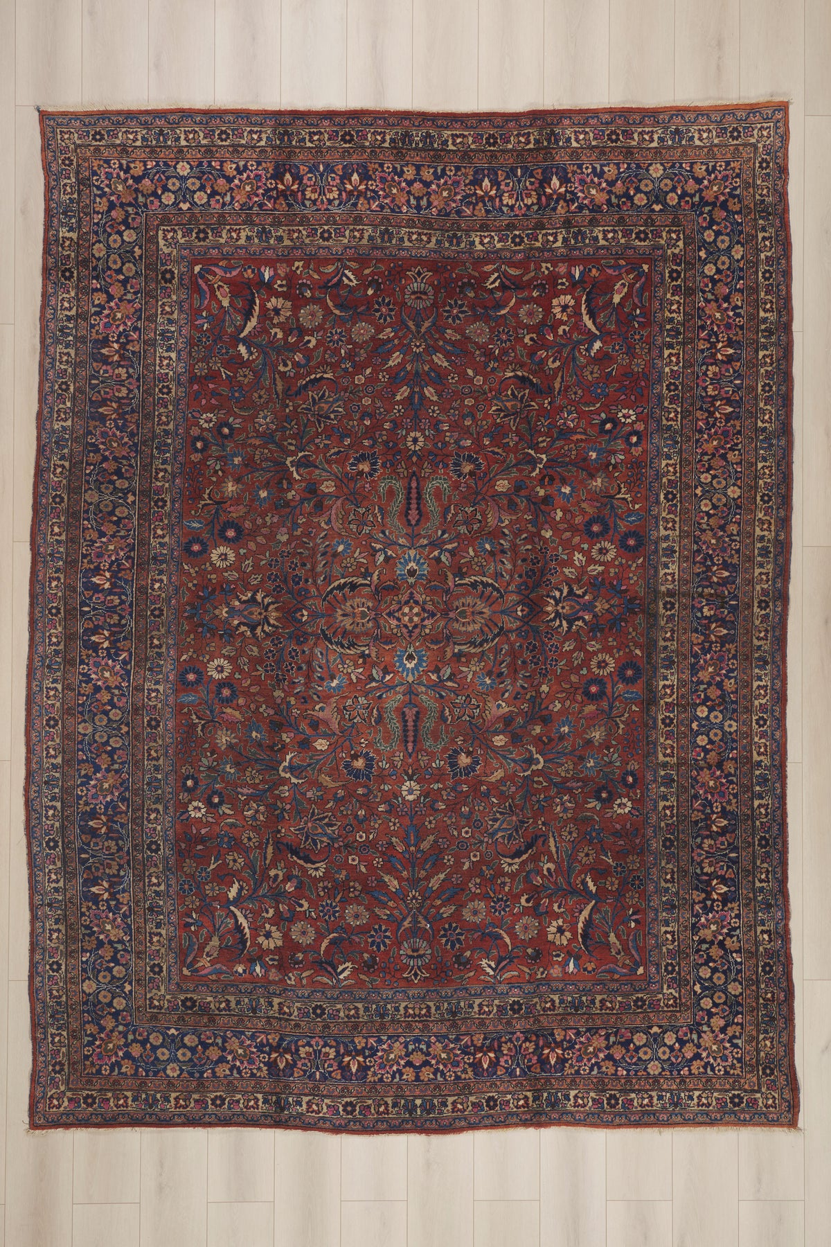 9 x 12 - Rust Antique Persian Mashhad Rug - 71212