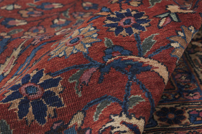 9 x 12 - Rust Antique Persian Mashhad Rug - 71212