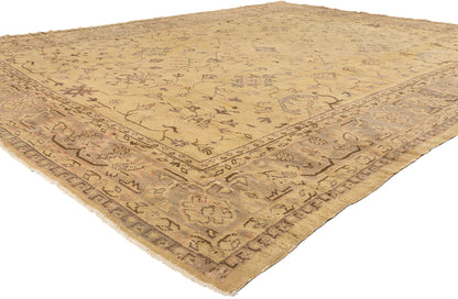 11 x 15 - Brown Antique Turkish Oushak Rug - 71497