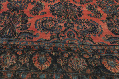 8 x 11 - Rust Antique Persian Kashan Rug - 71540